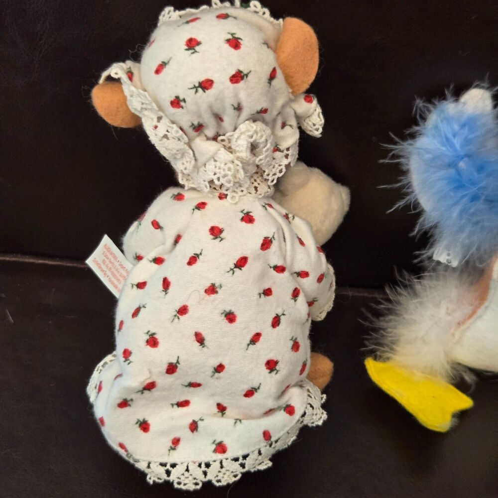 Vtg ANNALEE Christmas Bedtime Bear Snowflake Song bird Santa Ornament 3 Pc Lot - Picture 9 of 12